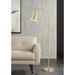 Pacific Coast Lighting Zella Adjustable Height Brass Downbridge Floor Lamp