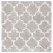 Gray/White 60 x 1.25 in Area Rug - Winston Porter Ardele Geometric Hand-Tufted Silver/Ivory Area Rug Polyester | 60 W x 1.25 D in | Wayfair