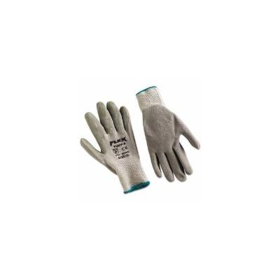 Memphis FlexTuff Latex Dipped Gloves, White/Blue, X-Large (MPG9688XL)