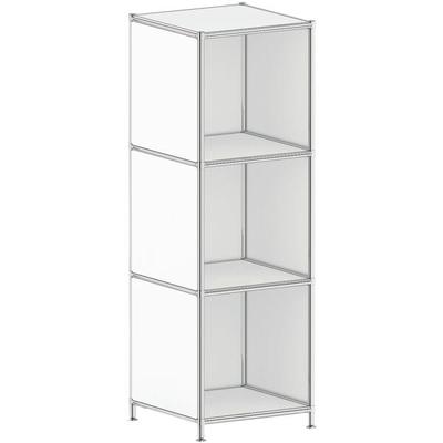 viasit Aktenregal »System 4« schmal 3 OH weiß, 40.4x118.1x40.4 cm