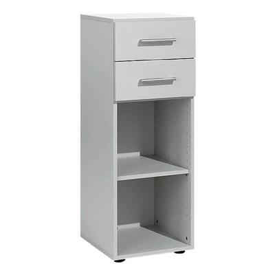 Geramöbel Aktenregal mit 2 Schubladen »New York« schmal 3 OH grau, 40x110.4x42 cm