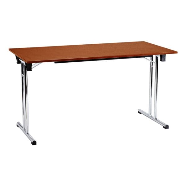 SODEMATUB Klapptisch 140 cm Gestell chromfarben rot, 140 cm