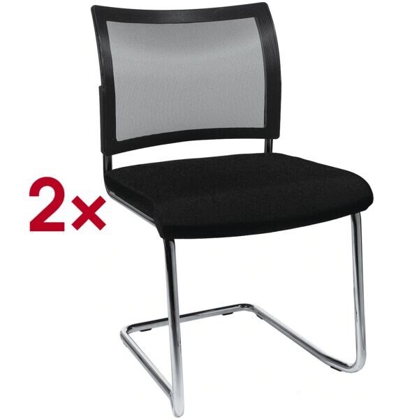 Topstar 2er-Set Stapelstühle »Visit 20« ohne Armlehnen schwarz, 48x47 cm
