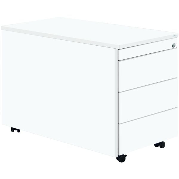 mauser Rollcontainer »Line« mit klassischen Schubladen weiß, 41.7x57.9x80 cm