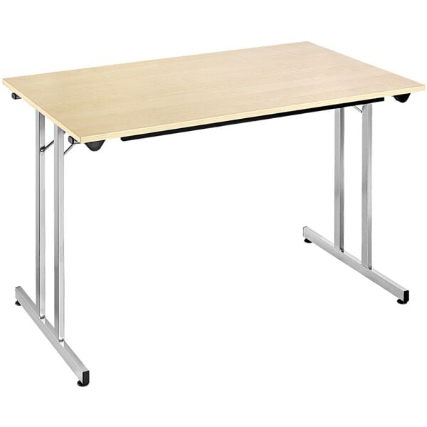 SODEMATUB Klapptisch 120x60 cm Gestell alufarben braun, 120 cm