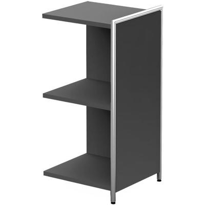 Kerkmann Anbauregal »Artline Transparent« schmal 2 OH grau, 39x78x38 cm