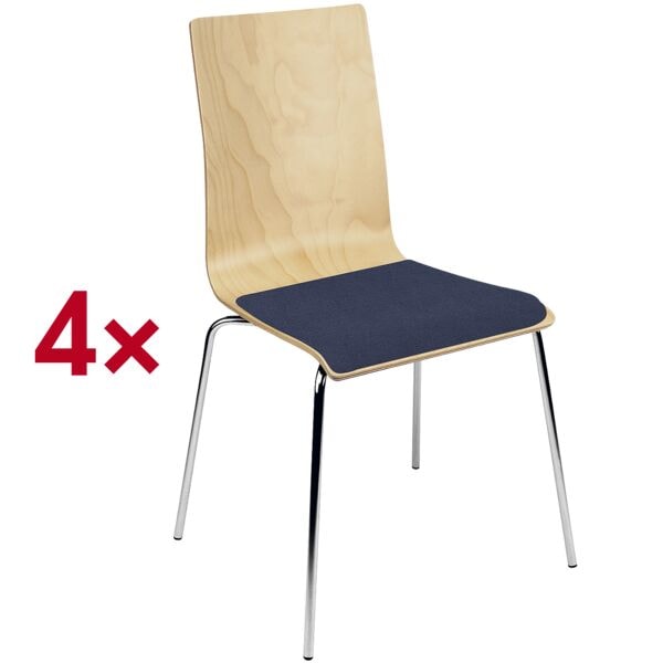 Nowy Styl 4er-Set Stapelstühle »Cafe VII« blau, 46x46.5 cm