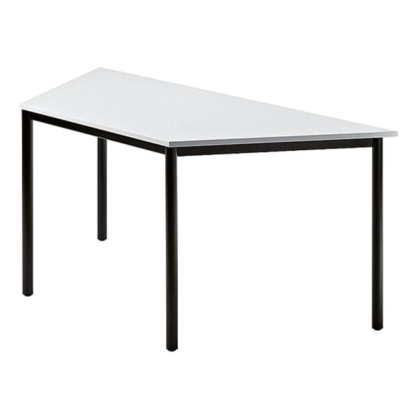 HAMMERBACHER Konferenztisch DRTR »Barcelona« 160x80 cm Trapezform Gestell schwarz grau, 160x72 cm