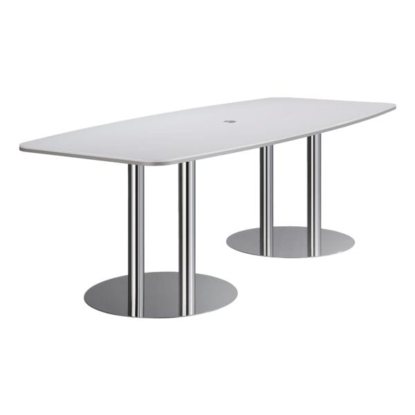 HAMMERBACHER Konferenztisch KT22S »Meeting« Tonnenform 220 cm weiß, 220x75.5x103 cm