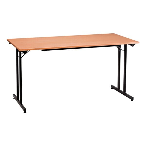 SODEMATUB Klapptisch 140x80 cm Gestell schwarz braun, 140 cm