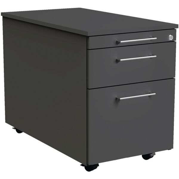 Kerkmann Rollcontainer »Artline Transparent« mit Hängeregistratur grau, 42x58x80 cm