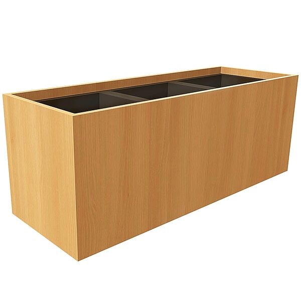 fm Büromöbel Pflanzengefäß »Sidney« 106,2/40 cm braun, 106.2 cm