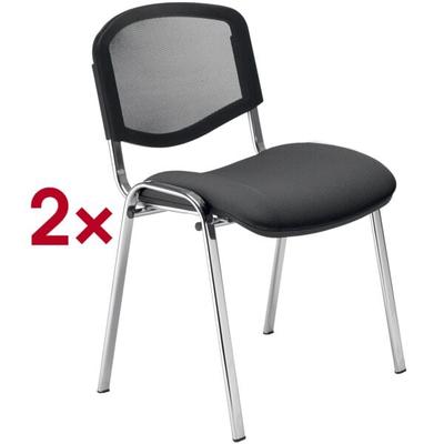 Nowy Styl 2er-Set Stapelstühle »Iso Ergo Mesh« schwarz, 47.5x47 cm Image