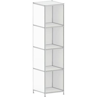 viasit Aktenregal »System 4« schmal 4 OH weiß, 40.4x155.6x40.4 cm