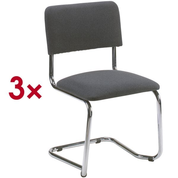 Nowy Styl 3er-Set Stapelstühle »Sylwia« grau, 46x48 cm