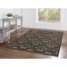 Black/Brown 96 x 0.25 in Area Rug - Charlton Home® Bloomingdale Ikat Brown/Black Area Rug Polypropylene | 96 W x 0.25 D in | Wayfair