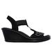 Skechers Women's Rumblers - Queen B Sandals | Size 7.5 | Black | Synthetic/Textile | Vegan