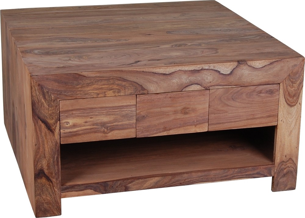 MiaMöbel Couchtisch Maharaja Massivholz Teak Modern Indien Indisch