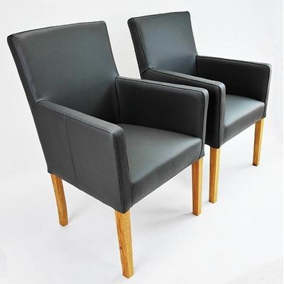 Armlehnstuhl grau,beige,blau,braun,gelb,grün,lila,orange,rosa,rot,schwarz,silber,türkis,weiß,wählbar Echtleder THEO von Empinio24 Image