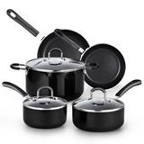 Cook N Home 8-Piece Nonstick Pots & Pans Heavy Gauge Kitchen Cookware Set Non Stick/Aluminum in Black | Wayfair 02497