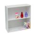 InRoom Designs 2 Tier Standard Bookcase Wood in Brown/White | 24 H x 24 W x 11 D in | Wayfair BK1560