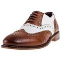 London Brogues Gatsby Mens Brogue Shoes Tan/White Size 7 8 9 10 11 12 (7 UK)