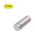 12mmx30mm Stainless Steel Advertisement Fixing Screws Glass Standoff Pins 16pcs