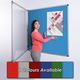 Wonderwall Classic Tamperproof Lockable Felt Noticeboard 90x90cm with 2 Matching Locks and Keys (Light Blue)