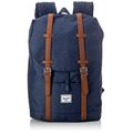 Herschel Retreat Backpack, Navy/Tan Synthetic Leather, Mid-Volume 14.0L, Retreat Backpack