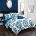 Latitude Run® Fuller Reversible Comforter Set Polyester/Polyfill/Microfiber in Blue | Full/Queen | Wayfair LATT3845 37953748