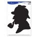 The Beistle Company Sherlock Holmes Peel 'N Place Window Sticker in Black | 17 H x 12 W in | Wayfair 52188