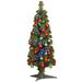 The Holiday Aisle® Fiber Optic 3' Pine Artificial Christmas Tree w/ Multi-Color Lights in Green | 36 H x 14 W in | Wayfair HLDY7644 37985538