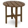 Trex Outdoor Cape Cod Round 18" Side Table Plastic in Brown | 18 H x 18 W x 18 D in | Wayfair TXRST18TH