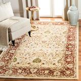 Brown/Red 114 x 0.47 in Area Rug - Astoria Grand Evie Oriental Handmade Tufted Wool Ivory/Rust Area Rug Wool | 114 W x 0.47 D in | Wayfair