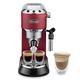 De'Longhi Dedica Style Traditional Pump Espresso Machine, Coffee and Cappuccino Maker, EC685R, 1 liters, Red