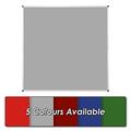 Wonderwall Premium Noticeboard - Memo Board - Aluminium Frame - 120 x 120 cm with Fixings (Light Grey) for School, Home, Office