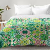 East Urban Home Tropical Tiles Comforter Set Polyester/Polyfill/Microfiber in Green | Twin XL | Wayfair EAHU7513 37846882