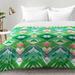 East Urban Home Tropical Holiday Comforter Set Polyester/Polyfill/Microfiber in Green | Full/Queen | Wayfair EAHU7515 37846888