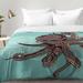 East Urban Home Octopus Bloom Comforter Set Polyester/Polyfill/Microfiber in Blue/Brown | Full/Queen | Wayfair EAHU7202 37845861