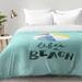 East Urban Home Lifes A Beach Comforter Set Polyester/Polyfill/Microfiber in Blue | Full/Queen | Wayfair EAHU7469 37846737