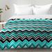 East Urban Home Chevron Comforter Set Polyester/Polyfill/Microfiber in Black/Green | Twin XL | Wayfair EAHU7277 37846090