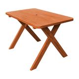 Loon Peak® Bettis Wooden Bistro Outdoor Table Wood in Red | 30 H x 55 W x 27 D in | Wayfair LNPK6179 38757646