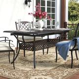 Birch Lane™ Willis Expandable Aluminum Dining Table Metal in Brown | 29 H x 64 W x 37.5 D in | Outdoor Dining | Wayfair