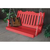 Red Barrel Studio® Nicholas English Porch Swing redPlastic | 27 H x 52 W x 17 D in | Wayfair RDBL7388 38850939