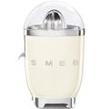 Smeg CJF01CRUK Retro 50's Style Citrus Juicer with Lid, Stainless Steel Reamer and Strainer, Anti-Drip Spout, Cream