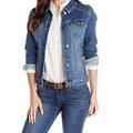 Wrangler Authentics Women's Stretch Denim Jacket, Weathered, XL