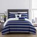 Latitude Run® Furlow Reversible Comforter Set Polyester/Polyfill/Cotton in Blue/Navy/Orange | King | Wayfair LATT8353 38775104