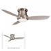 Minka-Aire Concept II Wet 52-Inch 3-Concave Blade LED Ceiling Fan in Brushed Nickel Wet Finish W/ Silver Blades & White Opal Glass - F474L-BNW