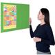 Wonderwall Fully Fire-Retardant Frameless Notice Board - 90 x 60cm with Fixings, 11 Colours to Choose from (Green)
