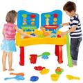 deAO Sand and Water Table - Water Fall and Sand Fall (XL) Double Compartment Includes Lots of Accessories and LIDS